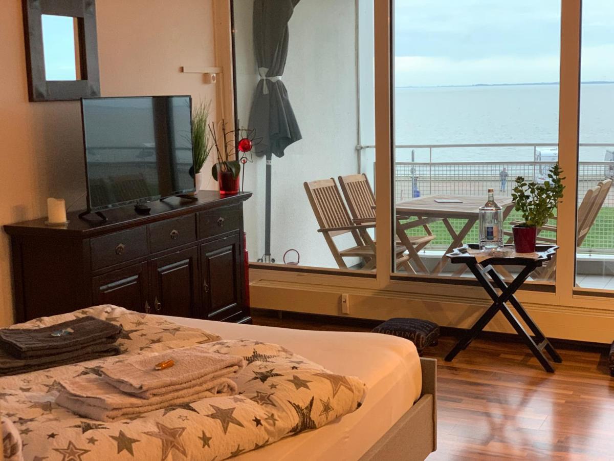 Studio Mit Meerblick Und Grosser Loggia - Direktzugang Zur Nordsee 威廉港 外观 照片